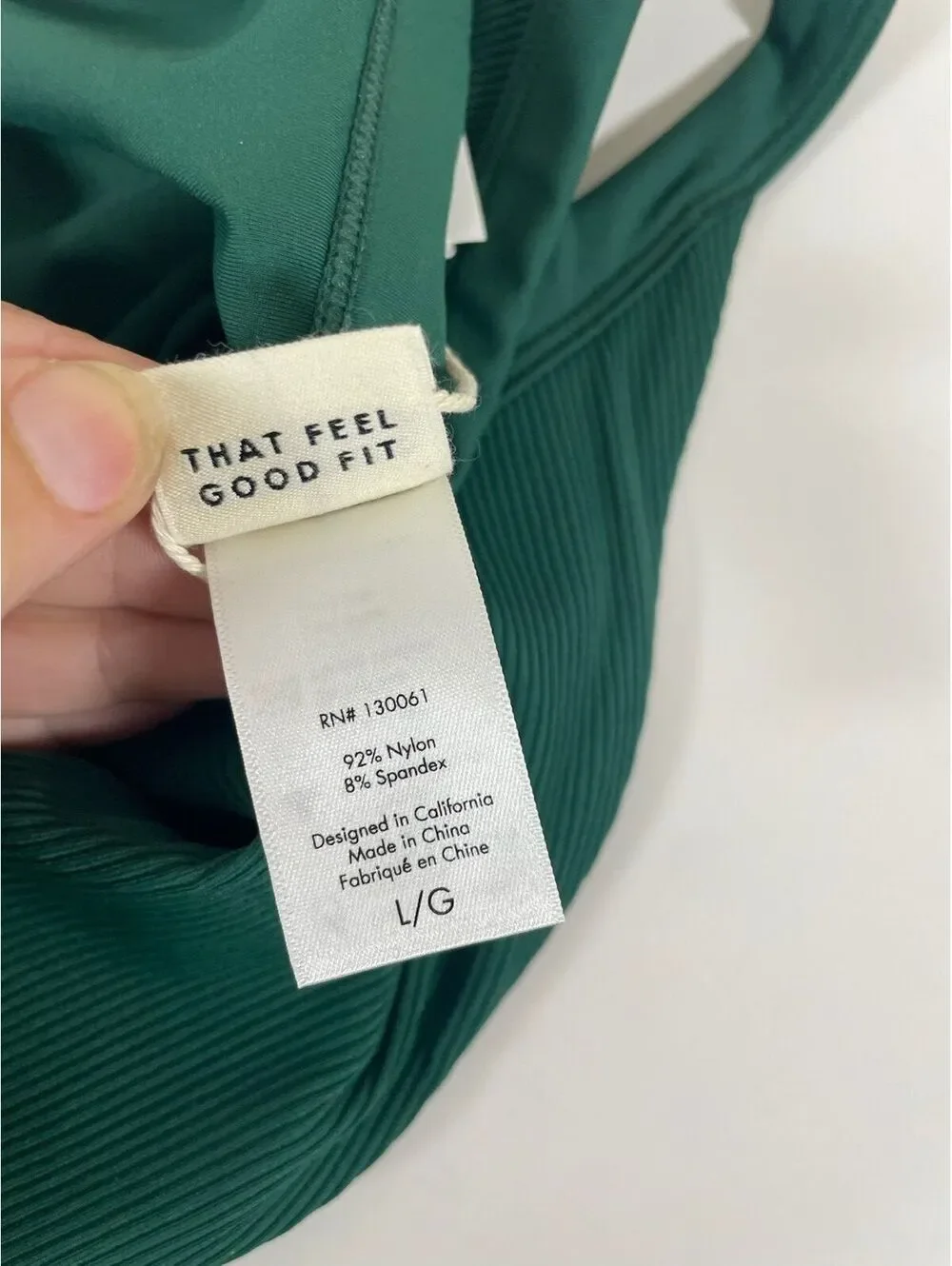 NWT L*SPACE Winona Ribbed Classic Bikini Bottom Emerald Green XL